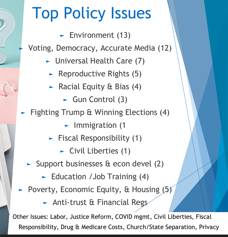 top policy issues list